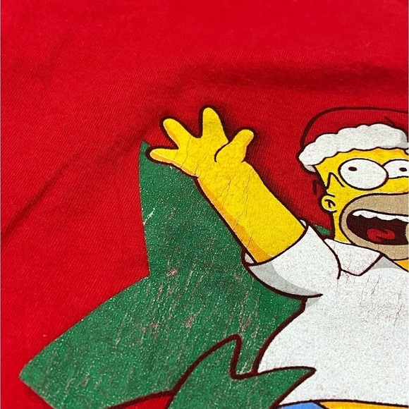 Homer Simpson Christmas The Simpsons Ugly Christmas Tee Tshirt - Picture 4 of 6